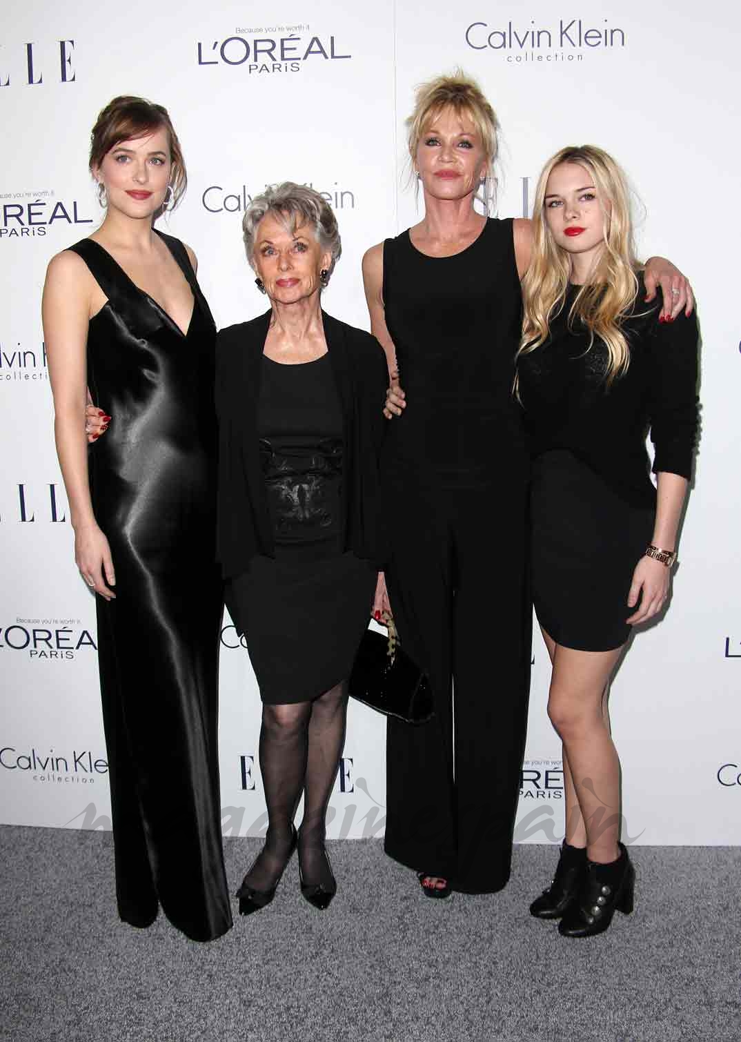 Dakota Johnson, Tippi Hedren, Melanie Griffith y Stella del Carmen