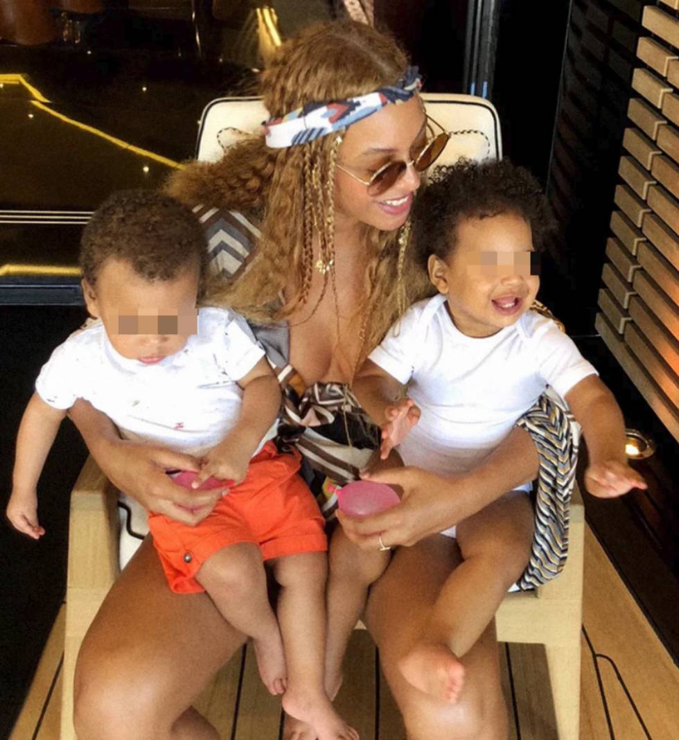 Beyonce con sus hijos