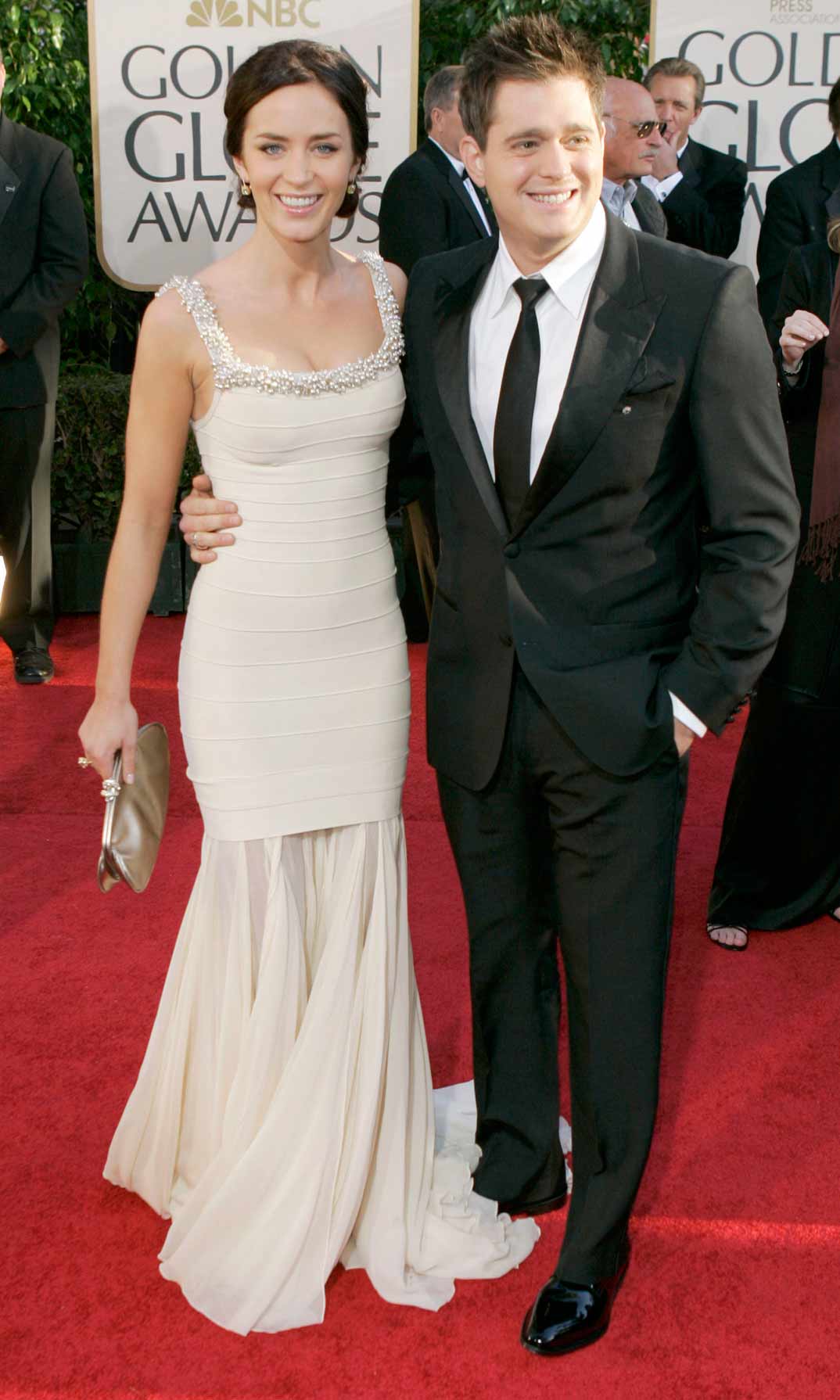 Michael Bublé y Emily Blunt - Globos de Oro - 2007