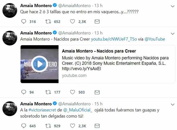 Amaia Montero Twitter