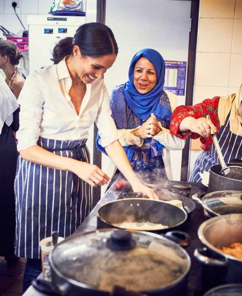 Meghan Markle en la cocina, por una buena causa