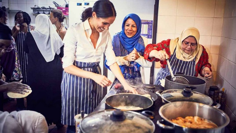 Meghan Markle en la cocina, por una buena causa