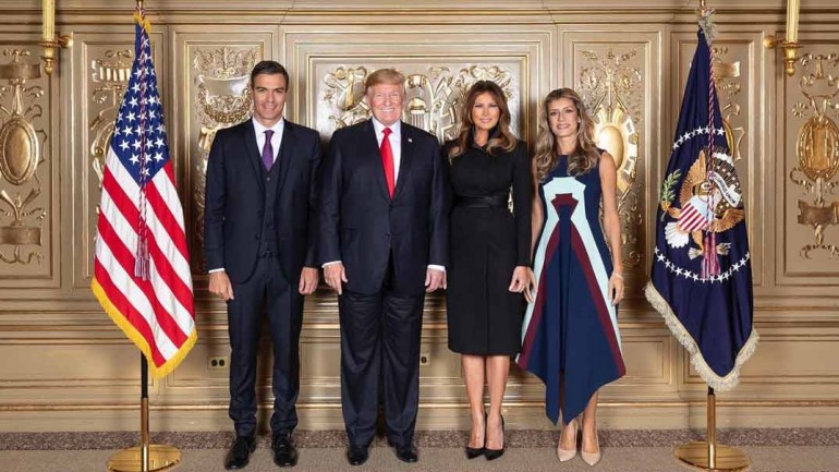 El duelo de estilo de Begoña Gómez y Melania Trump