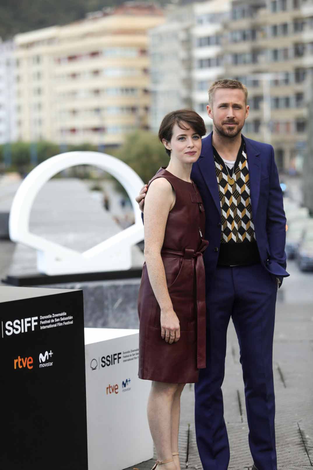 Claire Foy y Ryan Gosling - First Man - Festival de Cine de San Sebatián