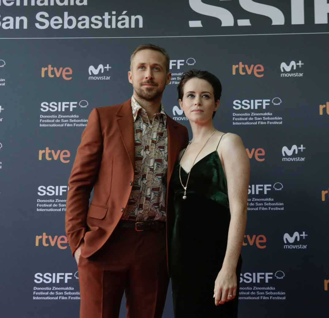 Claire Foy y Ryan Gosling - First Man - Festival de Cine de San Sebatián