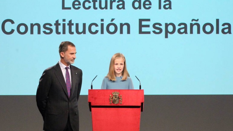 Así han sido las primeras palabras públicas de la princesa Leonor el día de su 13º cumpleaños