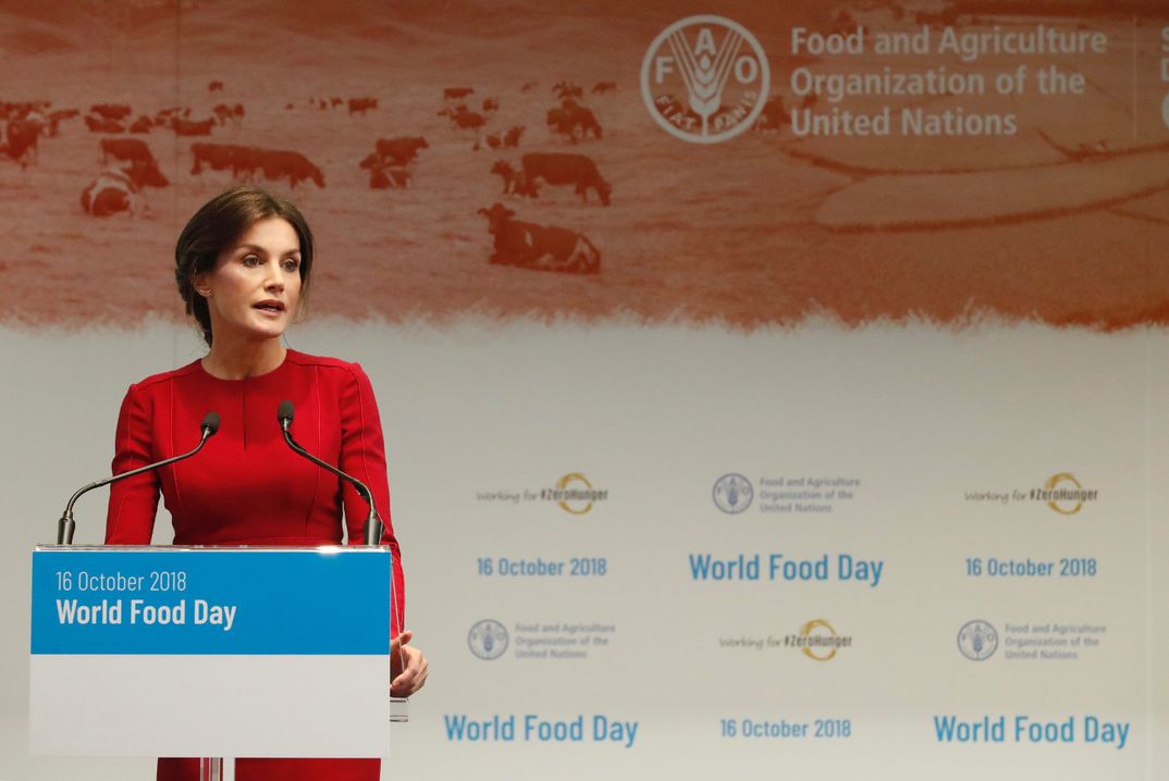 La Reina durante su intervención en la ceremonia del "Día Mundial de la Alimentación" © Casa Real S.M. El Rey