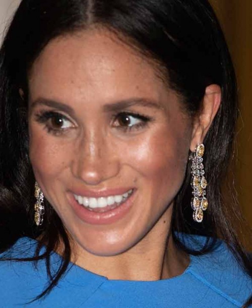 Meghan Markle, espectacular con un vestido capa premamá