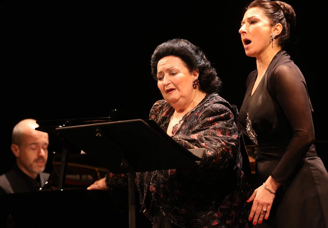 Montserrat Caballé con su hija