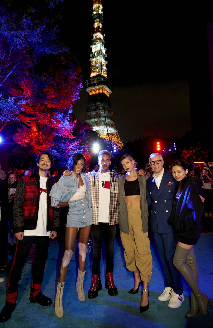 Lewis Hamilton, Tommy Hilfiger, Winnie Harlow, Hailey Baldwin, Fumi