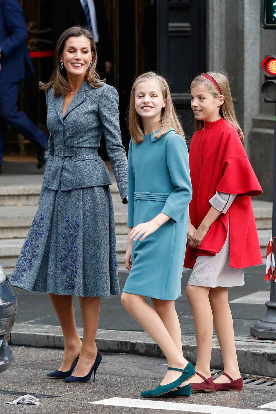 Reina Letizia, princesa Leonor e infanta Sofía