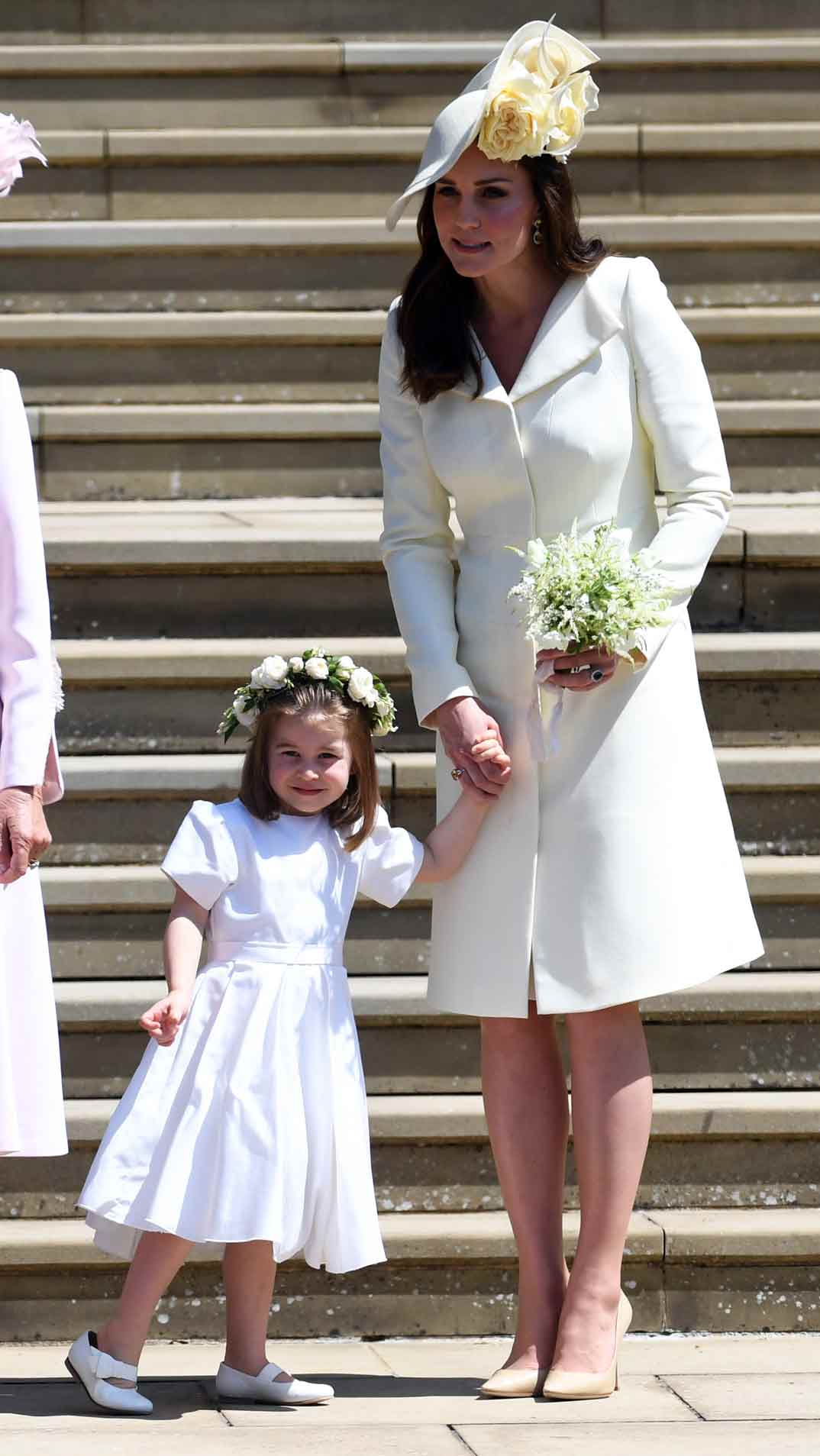 Kate Middleton y la princesa Charlotte- Boda del príncipe Harry y Meghan Markle