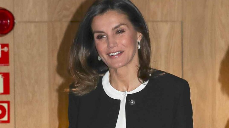 El look más sobrio de la reina Letizia