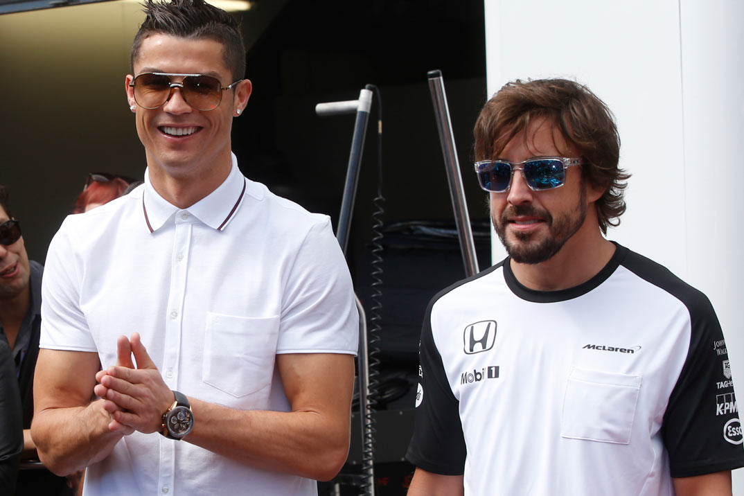 Cristiano Ronaldo y Fernando Alonso (2015)