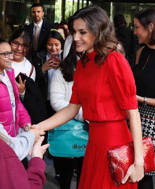 La reina Letizia recicla un vestido de la reina Sofía de hace mas de 30 años