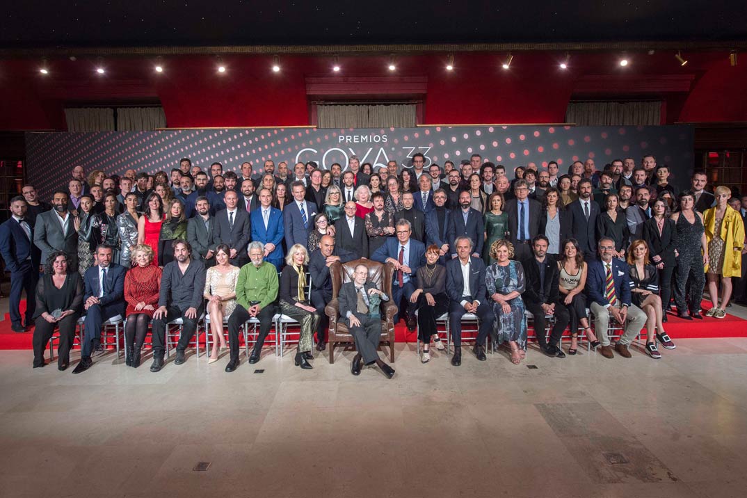 La foto de familia de los nominados a los Goya 2019