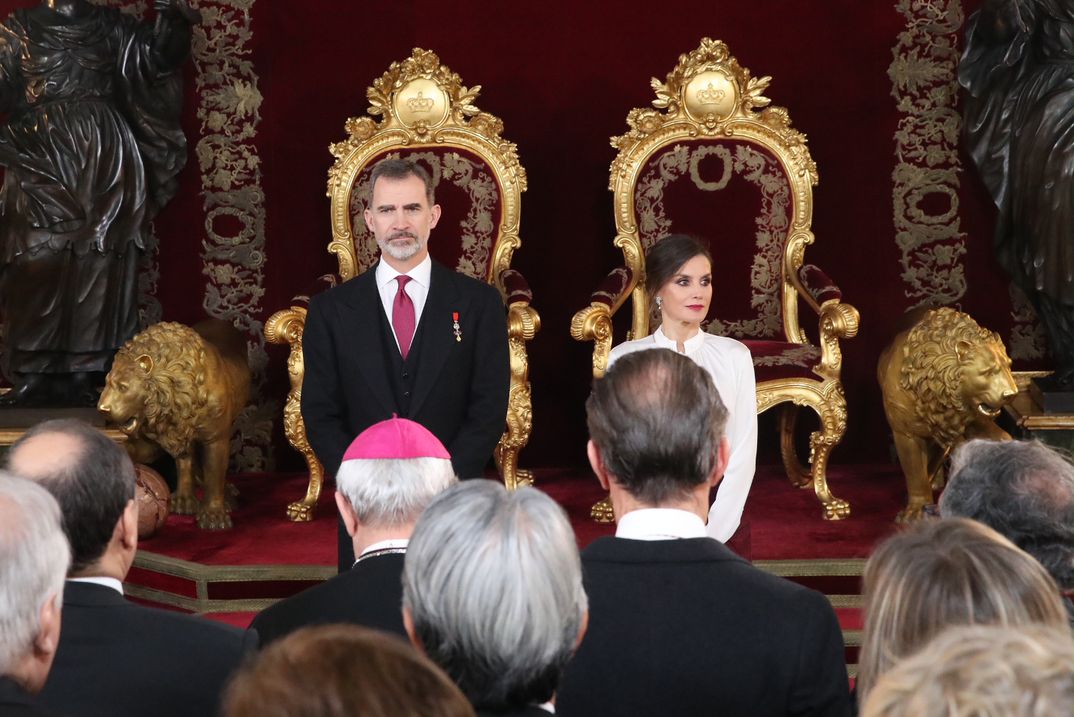 La elegancia de la reina Letizia en la tradicional recepción al Cuerpo Diplomático