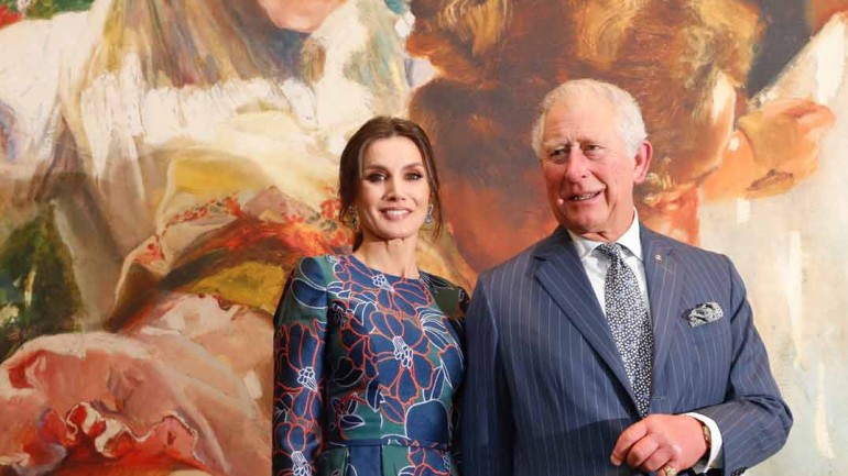 La reina Letizia, de Carolina Herrera, en Londres