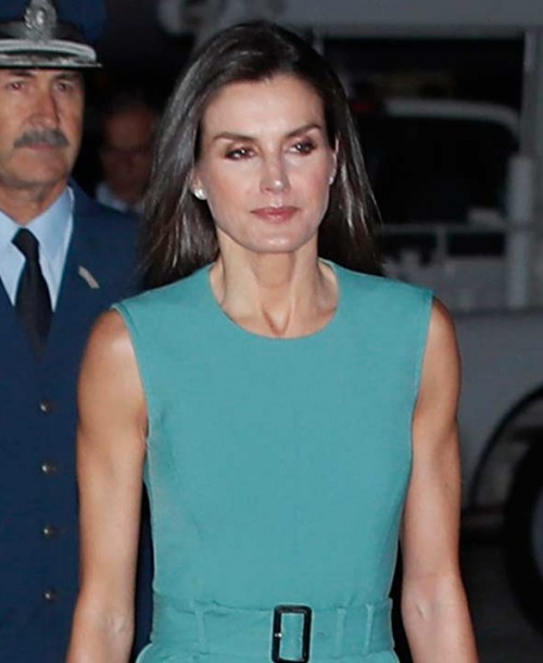 La reina Letizia, de estreno, a su llegada a Argentina