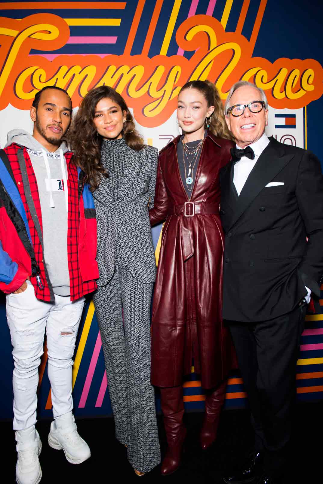 Lewis Hamilton, Zendaya, Gigi Hadid y Tommy Hilfiger 