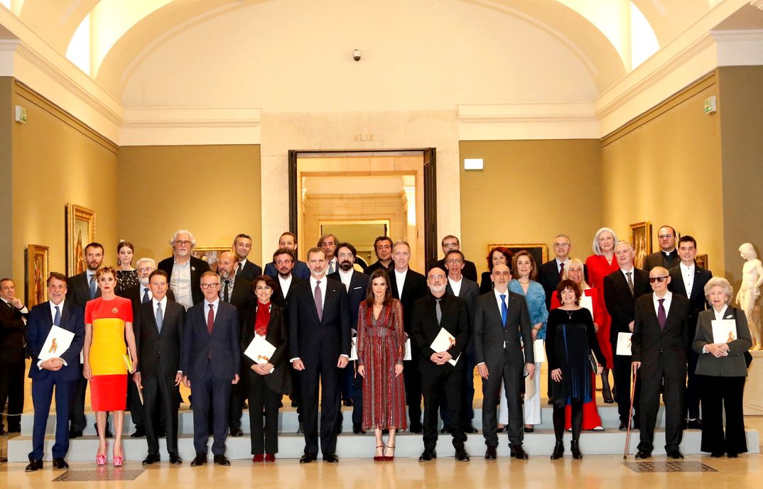 Los Reyes junto a los premiados en los Premios Nacionales de Cultura 2017 © Casa S.M. El Rey