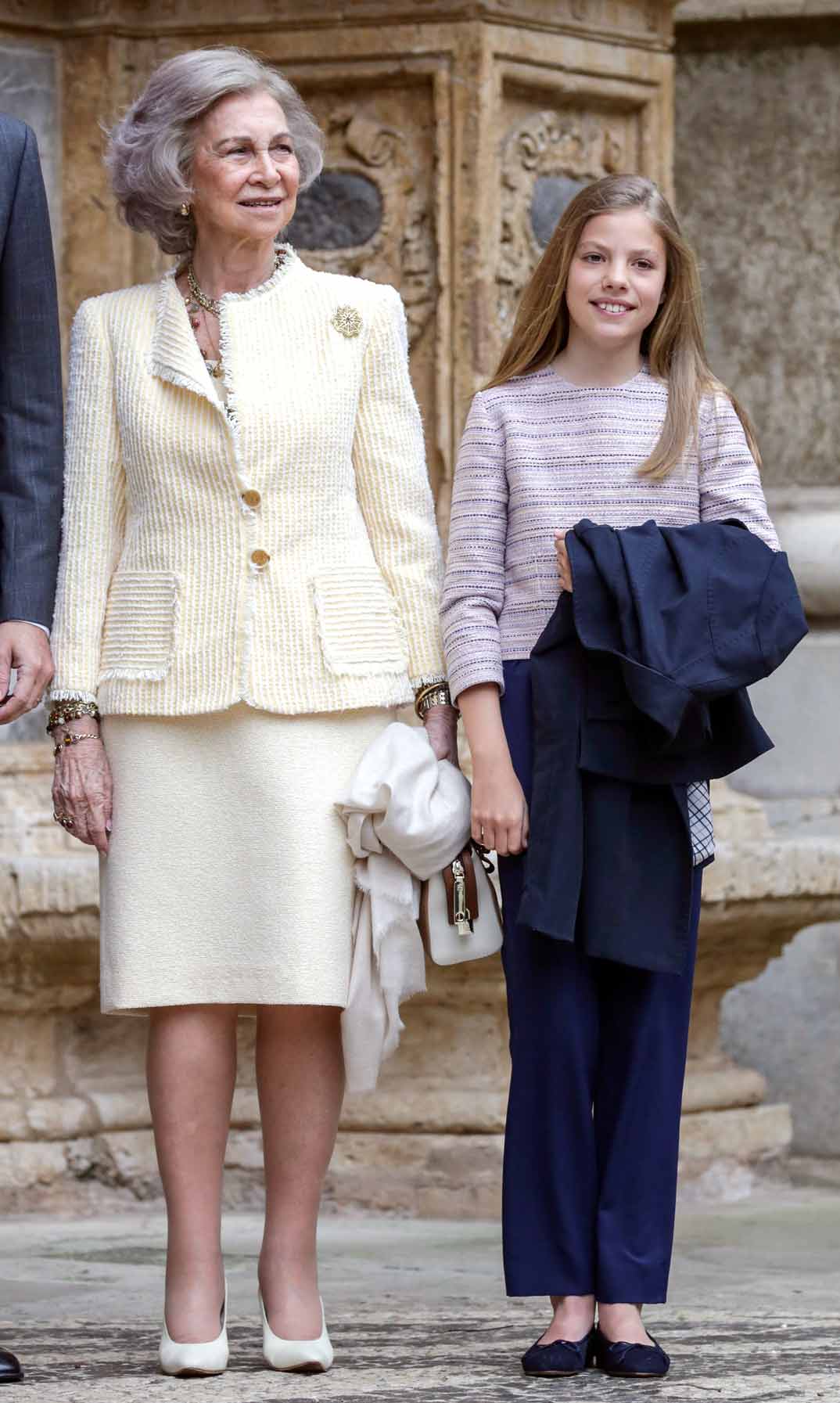 La reina Sofía con la infanta Sofía