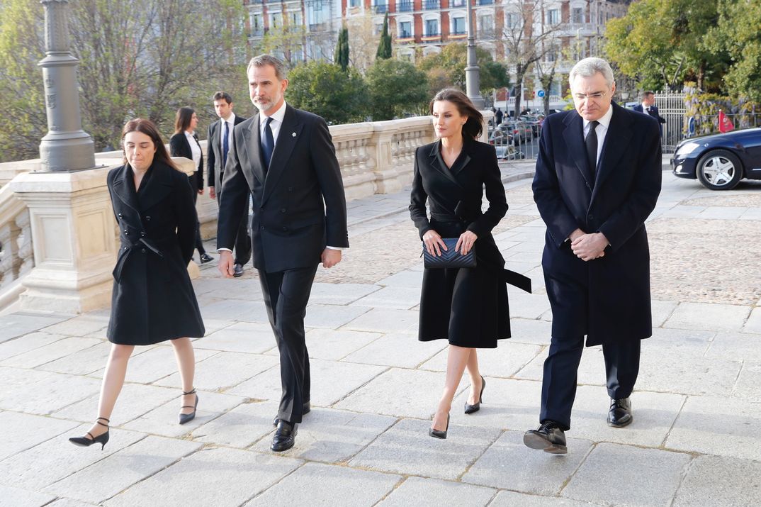 Reyes Felipe y Letizia - Funeral en memoria de Don José Pedro Pérez-Llorca Rodrigo © Casa SM. El Rey