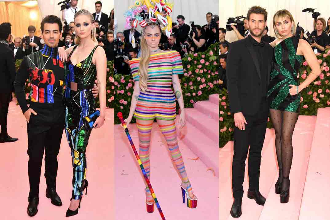 Joe Jonas y Sophie Turner, Cara Delevingne, Liam Hemsworth y Miley Cyrus - Gala Met 2019