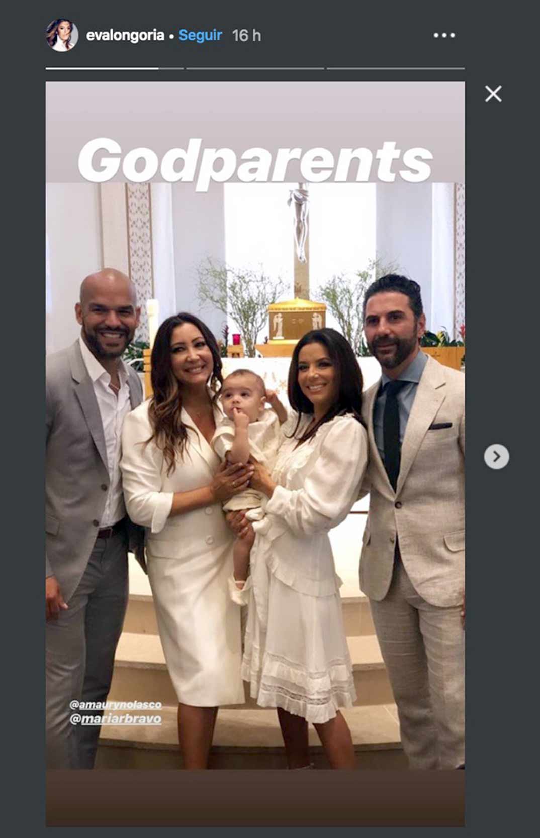 Eva Longoria hijo bautizo © Redes Sociales