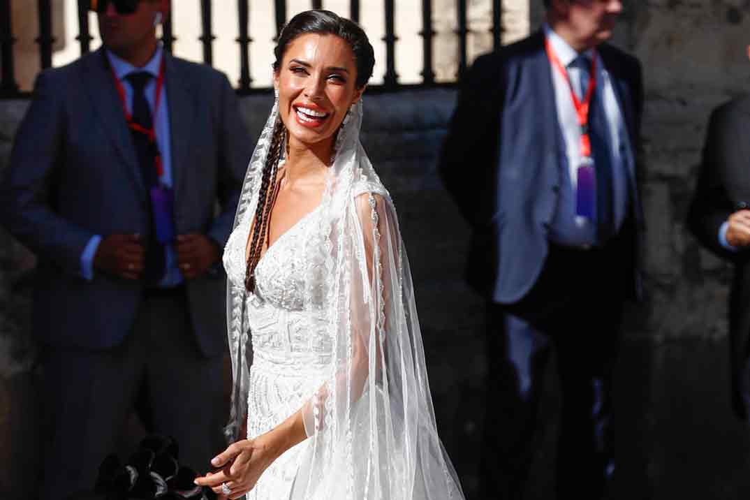 Todos los detalles del vestido de novia de Pilar Rubio