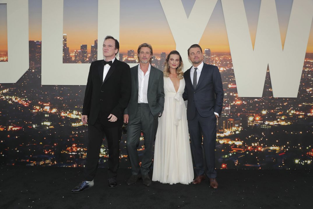 Quentin Tarantino, Brad Pitt, Margot Robbie y Leonardo DiCaprio - Erase una vez en Hollywood