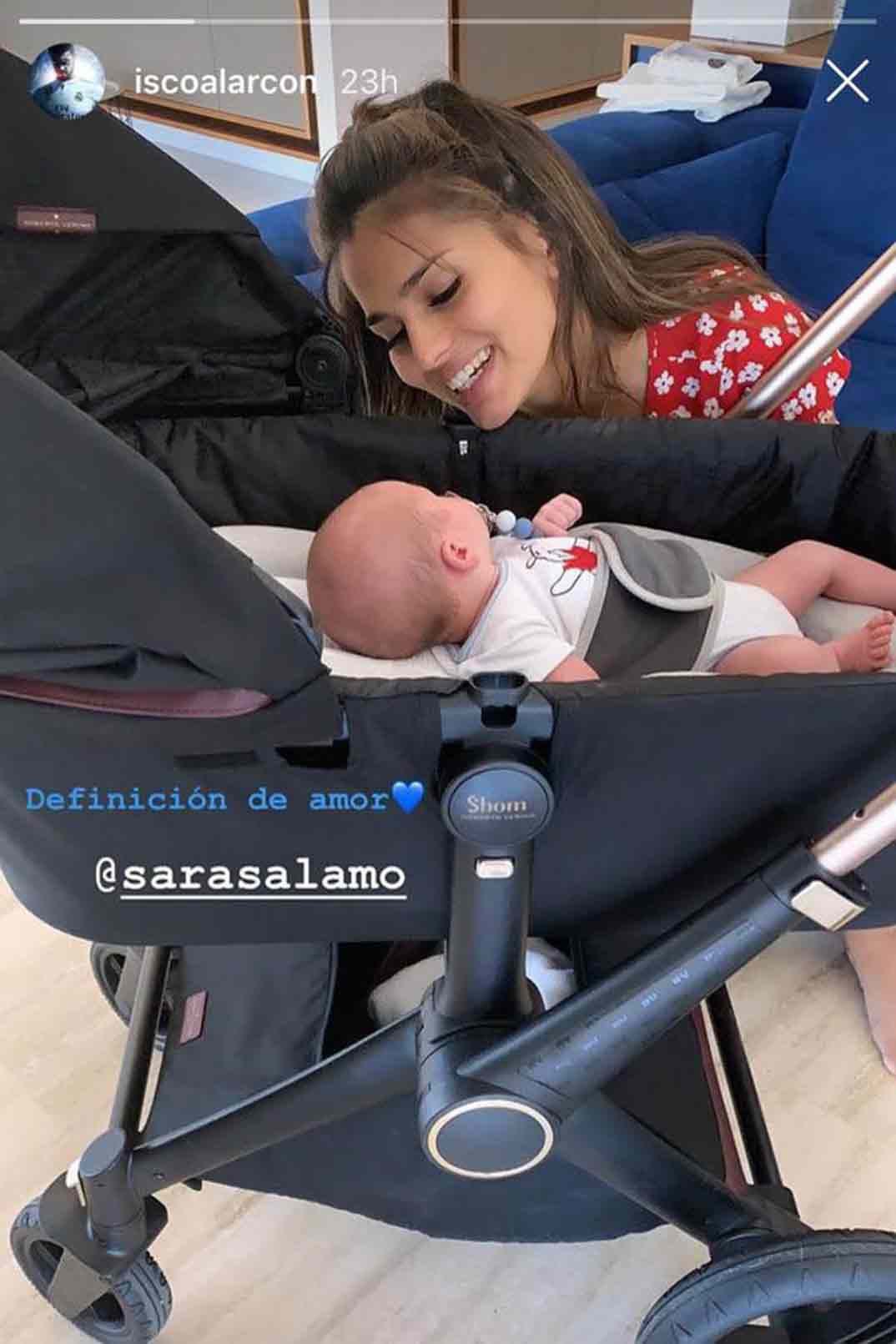 Sara Sálamo hijo - Stories/Instagram