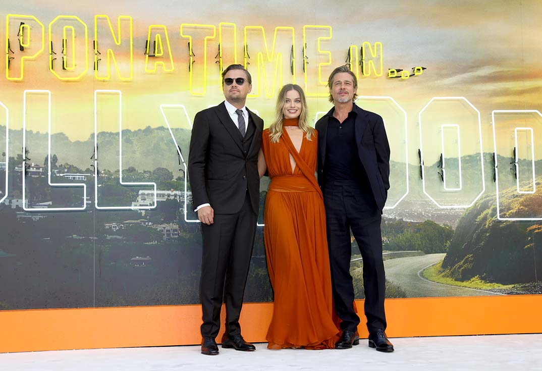 Brad Pitt, Leonardo DiCaprio y Margot Robbie