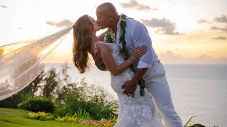 Boda sorpresa de  Dwayne ‘La Roca’ Johnson