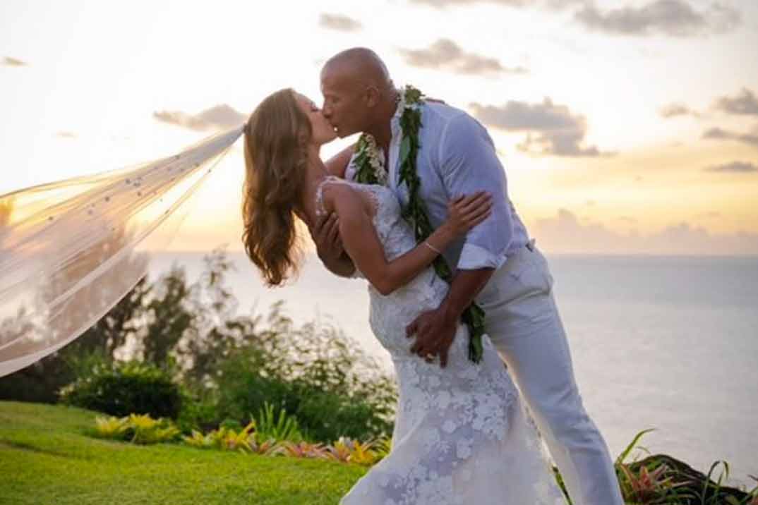 Boda sorpresa de  Dwayne ‘La Roca’ Johnson