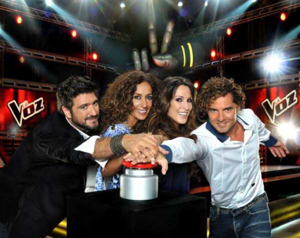 Antonio Orozco, Rosario Flores, Malú y David Bisbal - La Voz (foto archivo)