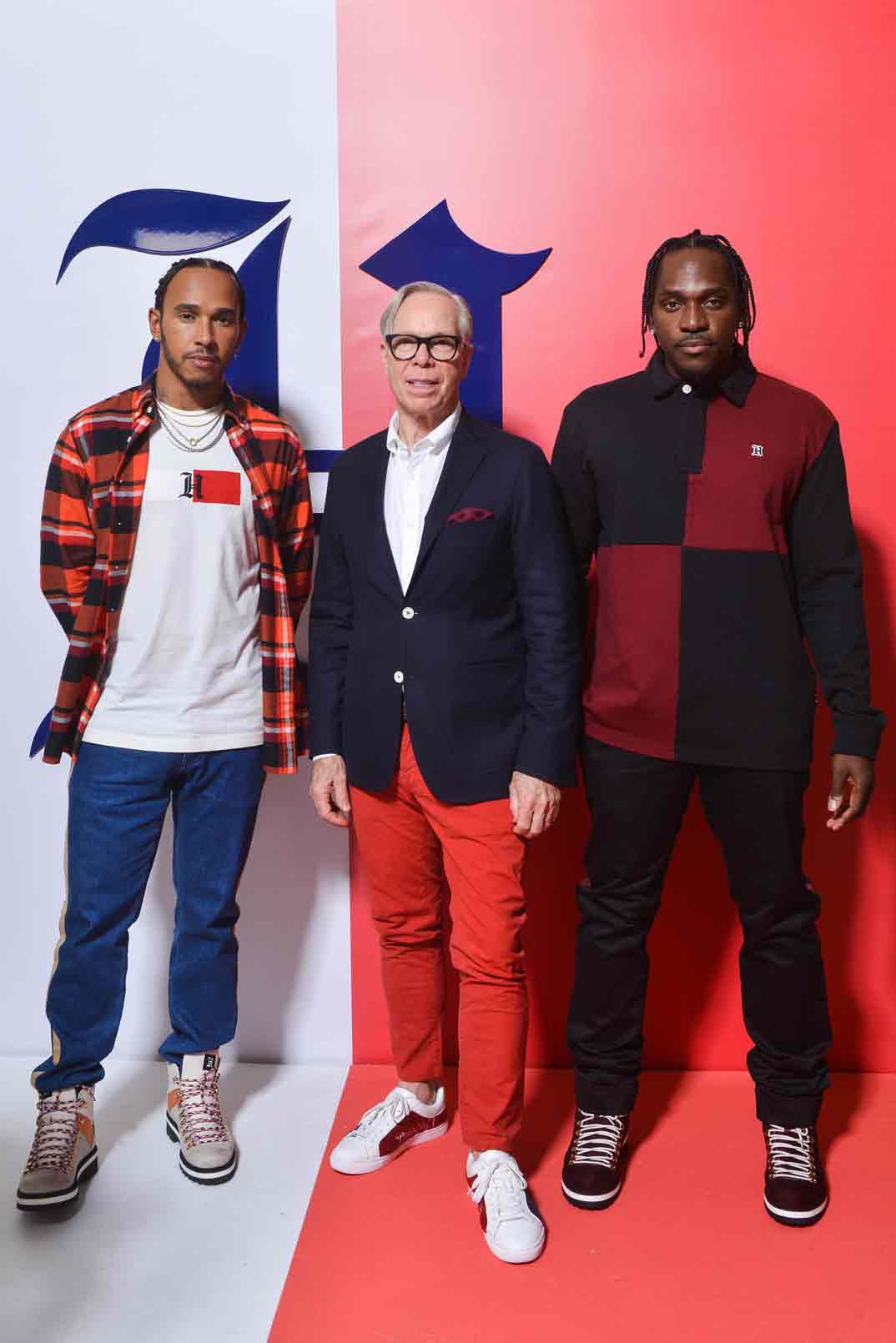 Lewis Hamilton, Tommy Hilfiger y Pusha T - TommyXLewis FW19 en Milán