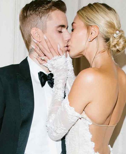 Hailey Baldwin muestra su magnífico vestido de novia