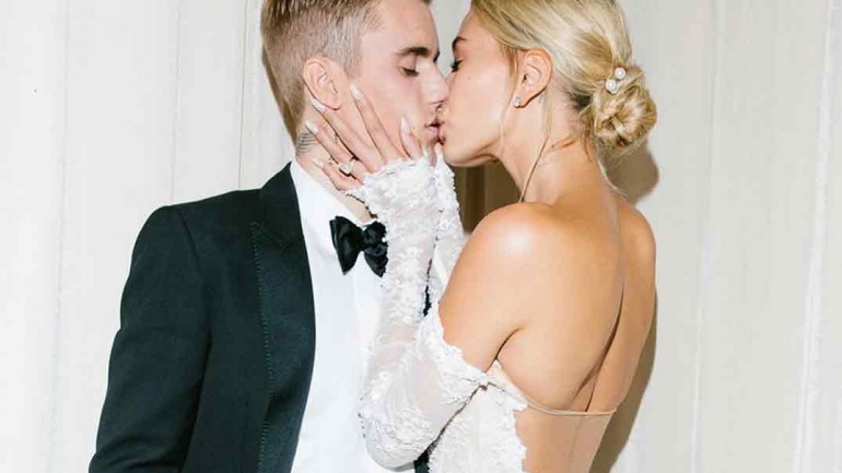 Hailey Baldwin muestra su magnífico vestido de novia