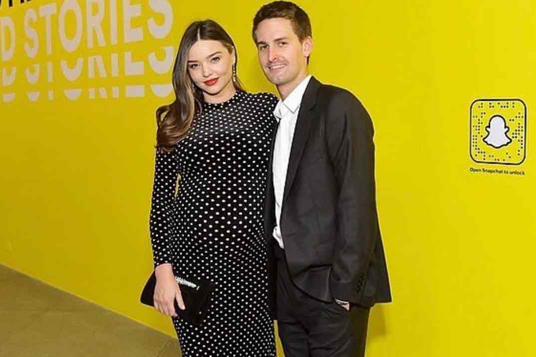 Miranda Kerr y Evan Spiegel © Instagram