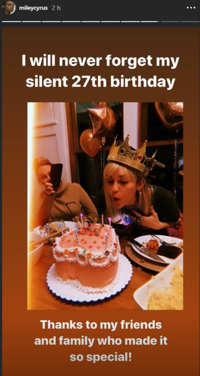 Miley Cyrus cumpleaños - Instagram/Stories