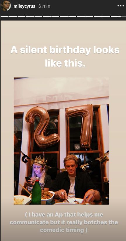 Miley Cyrus cumpleaños - Instagram/Stories