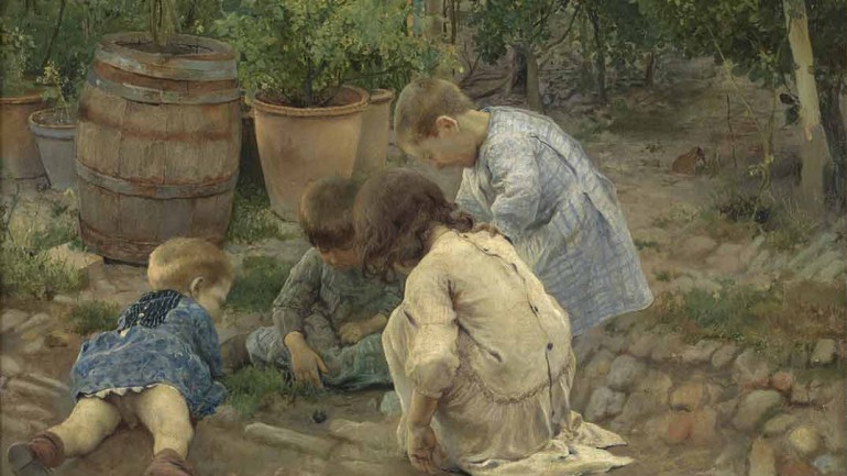 Los pequeños naturalistas José Jiménez Aranda 1893. Óleo sobre lienzo. Madrid, Museo Nacional del Prado