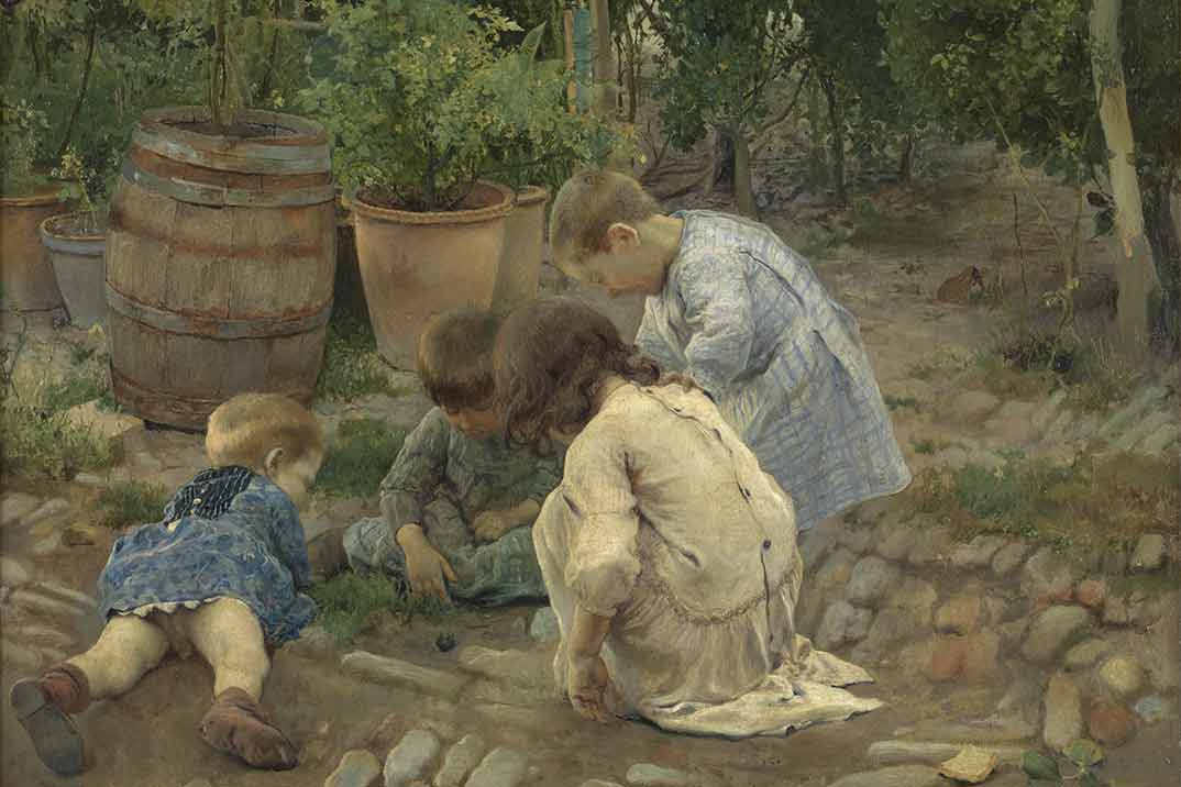 Los pequeños naturalistas José Jiménez Aranda 1893. Óleo sobre lienzo. Madrid, Museo Nacional del Prado