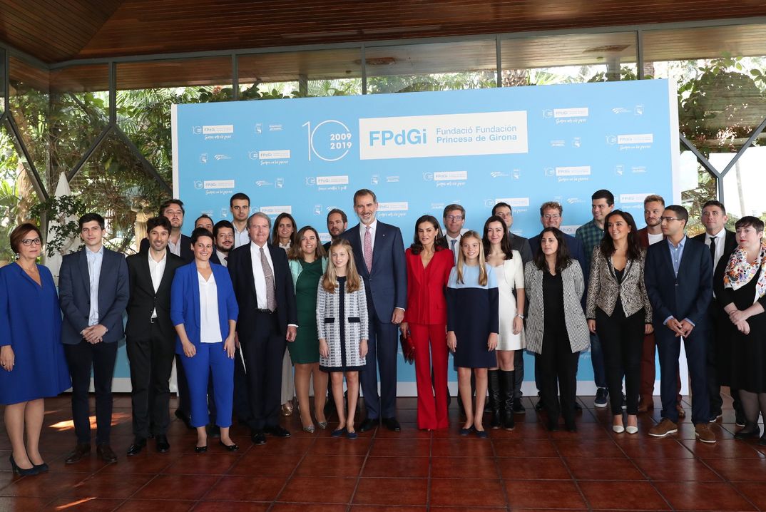 Los reyes Felipe y Letizia con la Princesa Leonor y la Infanta Sofía - Premios Princesa Girona 2019 © Casa S.M. El Rey