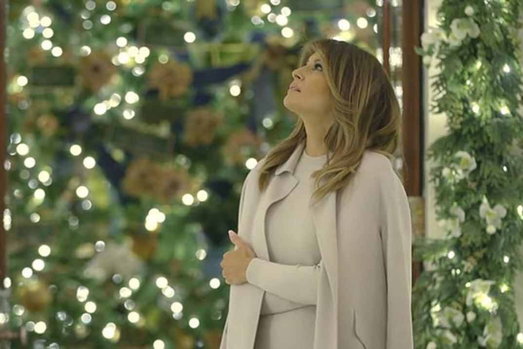 Melania Trump muestra la mágica decoración navideña de la Casa Blanca