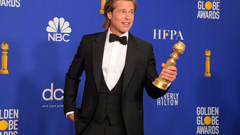 Lo mejor del discurso de Brad Pitt en los Globos de Oro 2020: la cara de Jennifer Aniston