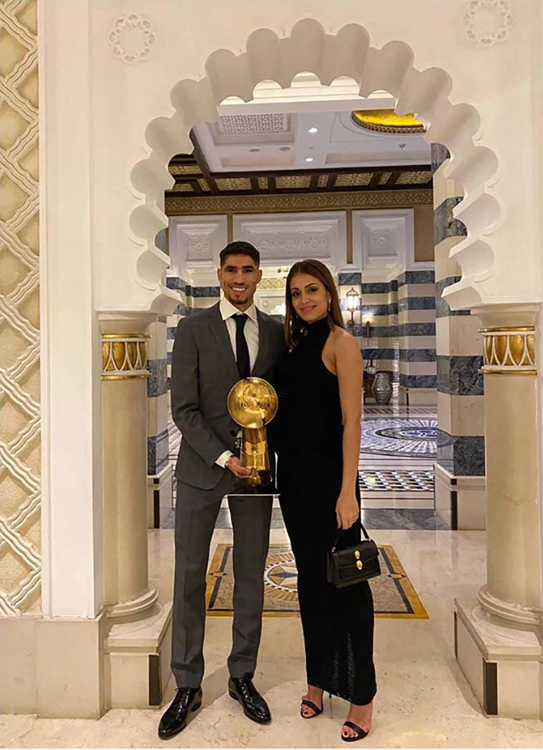 Hiba Abouk y Achraf Hakimi © Instagram