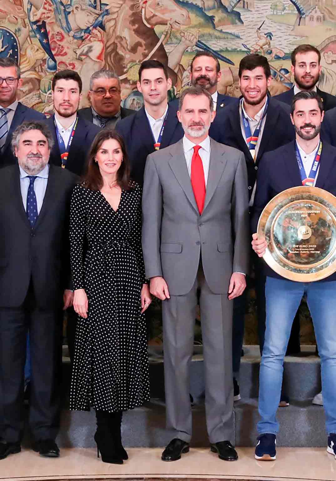 Los Reyes Felipe y Letizia recibieron a la Selección Nacional de Balonmano, campeona de Europa 2020 © Casa S.M. El Rey