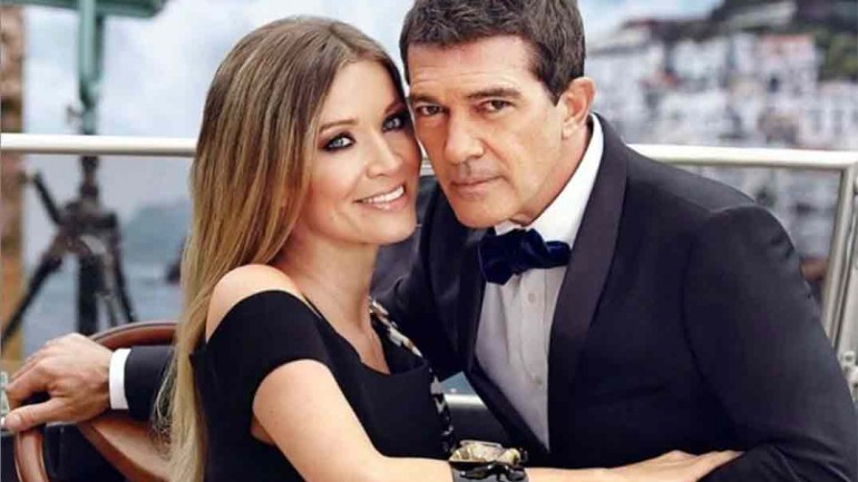 Antonio Banderas y Nicole Kimpel se divierten en Los Angeles antes de los Oscar